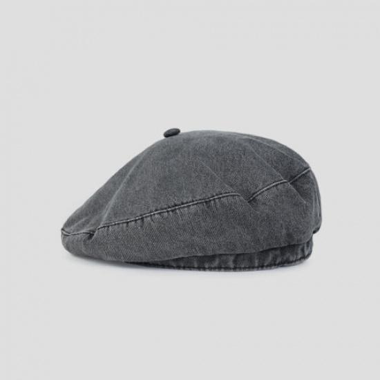Lady Casual Denim Cap French Beret Artist Beret Hat Beanie Retro Denim Beret Hat