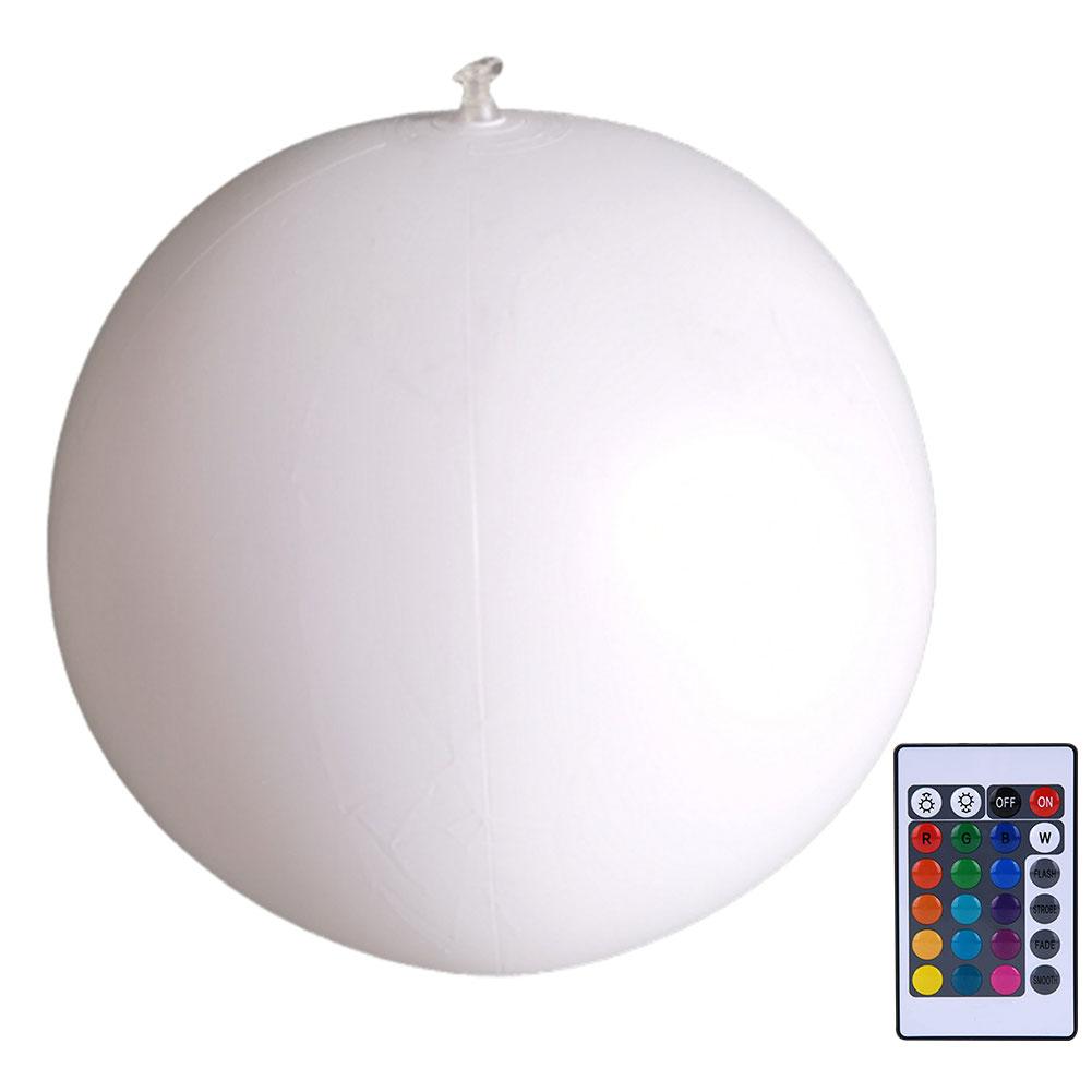 

40 см 16 цветов ПВХ надувные шары водонепроницаемый светящийся шар с пультом дистанционного управления пляжный большой светящийся шар для неонового декора вечеринки