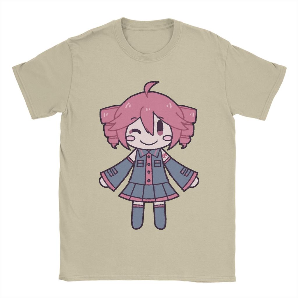 Novelty Kasane Teto Vocaloid Tshirts Unisex Round Neck Short Sleeve Tops  Cotton Summer Clothing