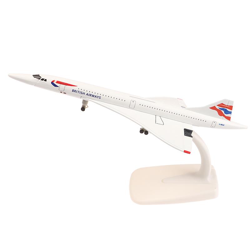 20Cm British Concorde Alloy Aircraft Model With Landing Gear Airliner Alloy Diecast Air Plane Model Toys Collection Ornament