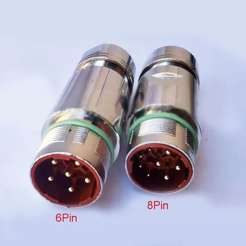 M923 Industrial Stainless M23 Encoder 6Pin 8Pin Aviation Connector Male Female Plug Socket Servo Motor Power Signal Adapter