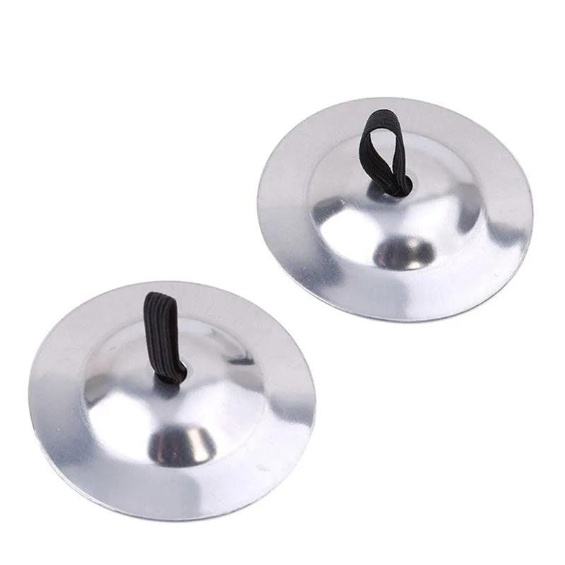 1/2pairs Finger Cymbal Silvery Mini Orff Percussion Instrument Belly Dance Performance Props Children Musical Instrument Toy TMZ