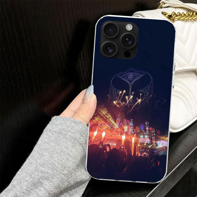 Music Festival Tomorrowlands Case for iPhone 17 Air 16 16E 15 14 11 Pro Max Soft Phone Cover 12 13 Mini 7 SE 2020 8 Silicone Bla