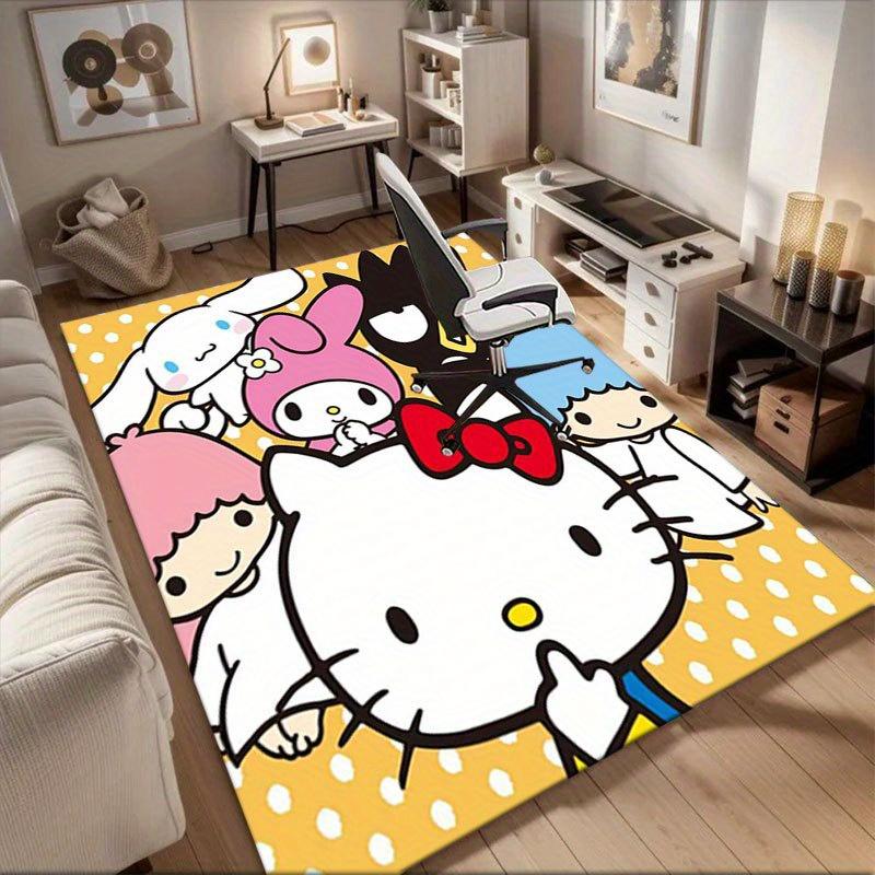 1pc Sanrio Melody Mermaid Printed Office Carpet Rectangle Rug Under The Table,Perfect Room Decor for Living Room, Bedroom, Kitchen, Non-slip Floor Mat