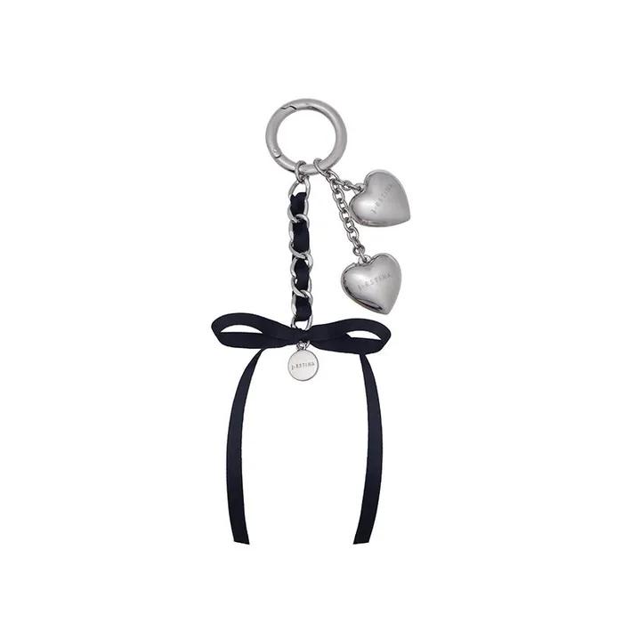 J.LETTER Heart Chain Keyring SI (JEACEA5BS976SI360)