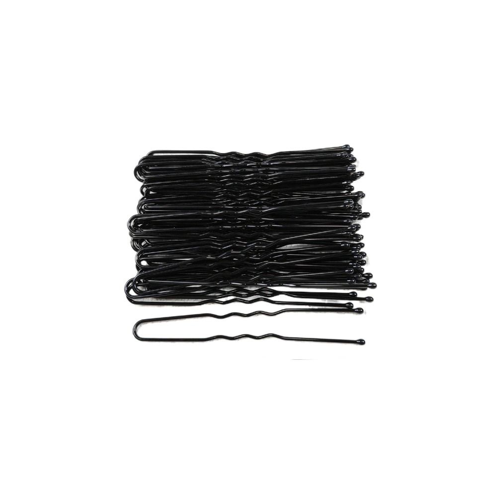 

50Pcs 5/6/7cm Metal Hair Clips Hair Wave Clip Hairstyle Hairpins U Shape Barrette Women Black-Bold-6CM