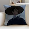 Fierce BBlue Eye SamuraiS Cushion Cover Breathable and skinfriendly linen pillowcase square removable and washable cushion