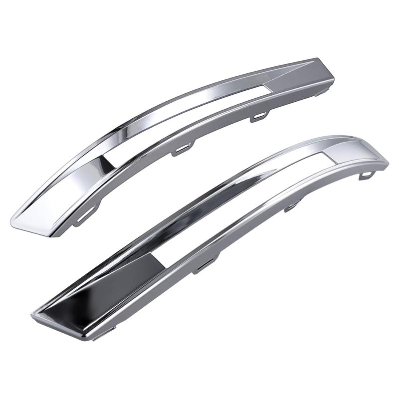 

A16P-Left&Right Front Bumper Fog Light Trim Frame Cap Running Light Cover For Benz C-Class W204 C63 AMG 2048853174 2048853274 Chrome