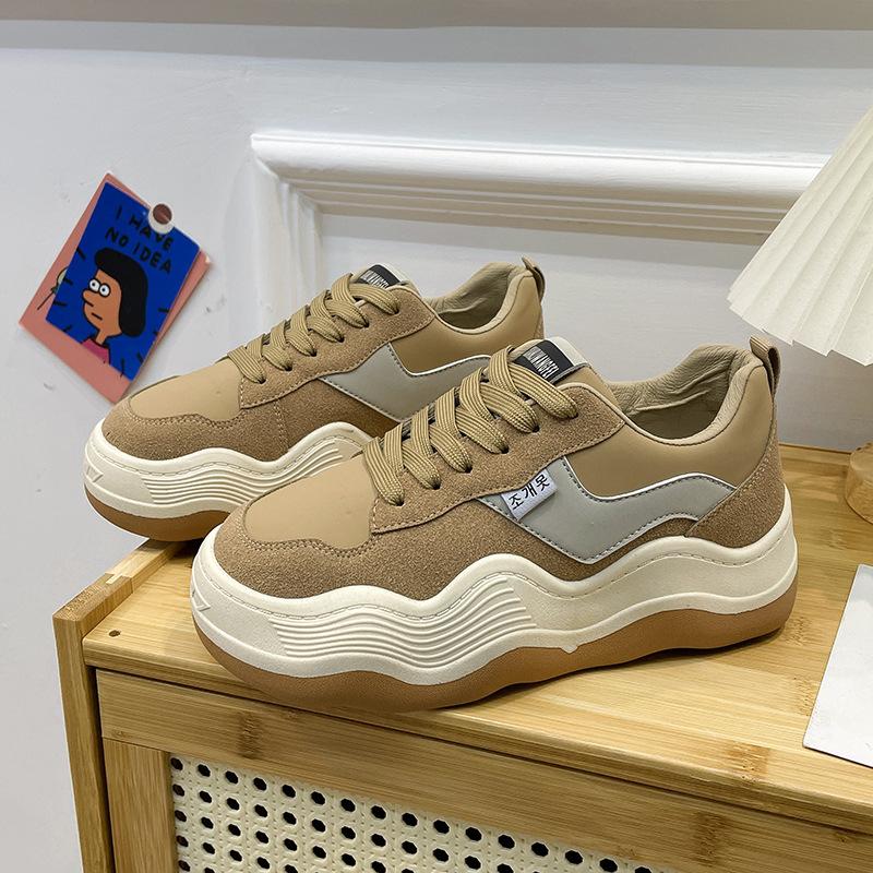 

Wave bottom bread shoes platform original shoes women s 2025 new autumn and winter women s shoes versatile soft sole casual board shoes tide 40