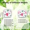 Love Heart Leopard Pink Case For Samsung Galaxy Buds 3Pro Live 2 4Pro 2Pro 4 Pro 3 FE Clear Earphone Cases Cover With Hook