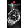 POEDAGAR Fashion Luxury Man Clock Waterproof Luminous Date Week Wristwatch Stainless Steel Quartz Business Watches for Men