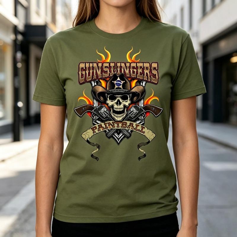 Cool Skull with Flames TShirt Unisexs Fashion Streetwear Hip Hop Graphic Tee Unisexs Casual Cotton Tops Cotton Casual Daily Wear