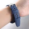 Hochwertiges gebogenes Ende 20mm 22mm Kautschukarmband Silikon Uhrenarmband für Omega Moonswatch Armband für Swatch Wasserdichtes Armband