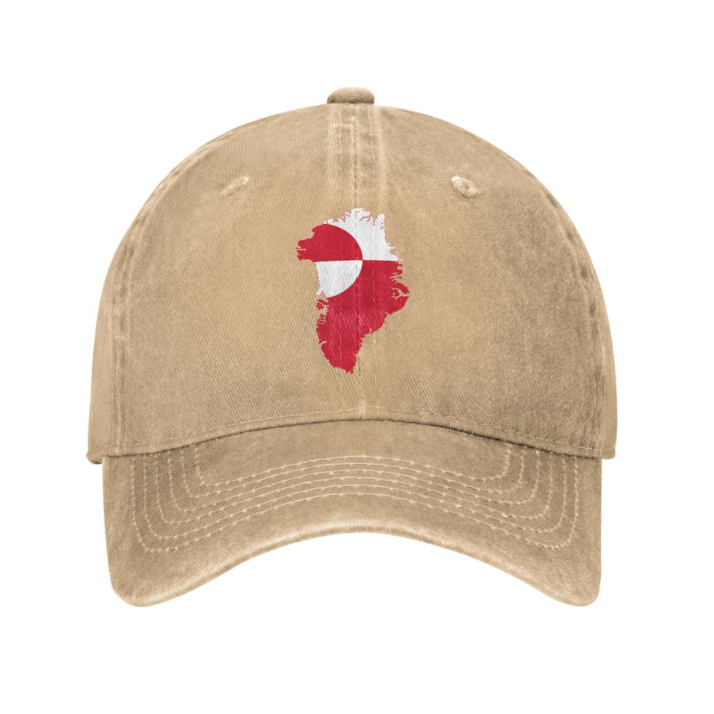 Flag Map Of Greenland  Casual Baseball Cap  Outdoor Sports Trucker Hat Summer High Quality Unisex Unisex Street Style Baseball Caps