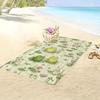 Cute Frog Mushroom Beach Towel, Nature-pired Pond Dragonfly Print, Quick Dry Soft Absorbent Towel for Kids & Adults