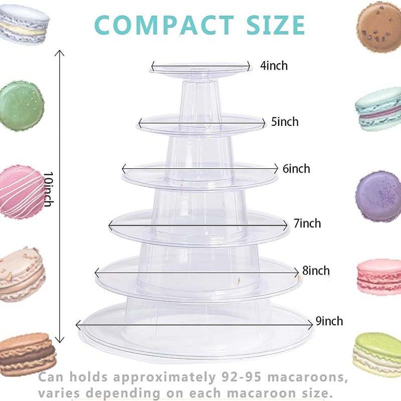 4/6 Tier Macaroon Pyramid Macaron Tower Display Stand For Macaron Cupcake Fondant Cake Stands Wedding Birthday Cake Decorating