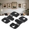 1 Pair Wall Mounting Bracket Picture Hanger Rustproof Corrosion Resistant 10kg Load-capacity Easy To Install Black Flush Mount Brackets