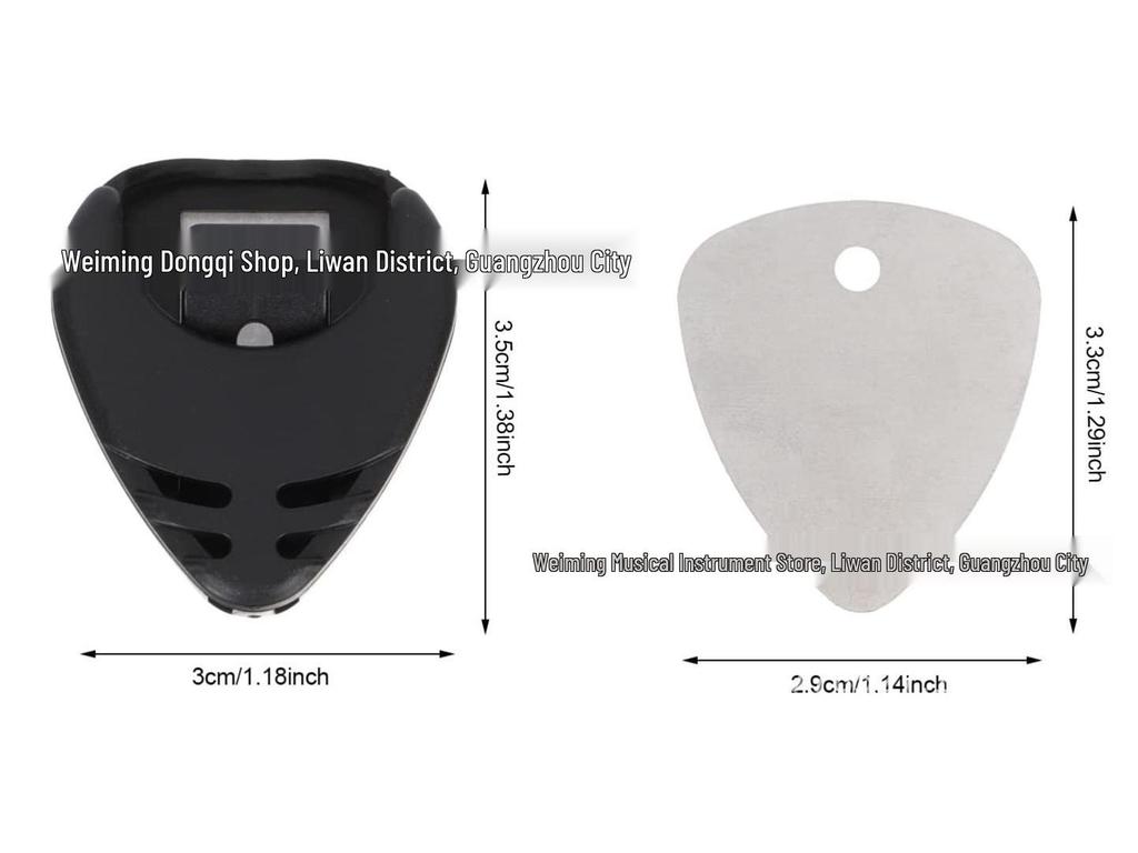 Wooden Folk Guitar Picks & Stainless Steel Electric Bass Picks with Holes