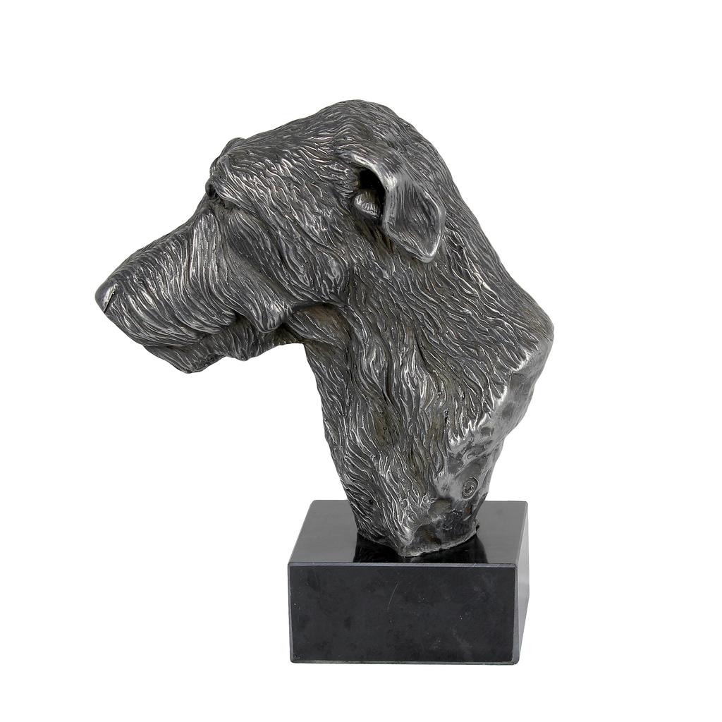 Deerhound, Scottish Deerhound - Figurine On Marble, Covered with Silver Metal, Handmade, Brand Art-Dog