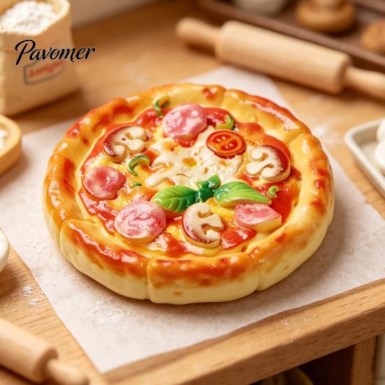 Handmade Jewelry Making Components 2Pcs Mini Resin Pizza Ornaments, Realistic Miniatures, Tiny Doll Mansion Props Food Ornaments for DIY Craft