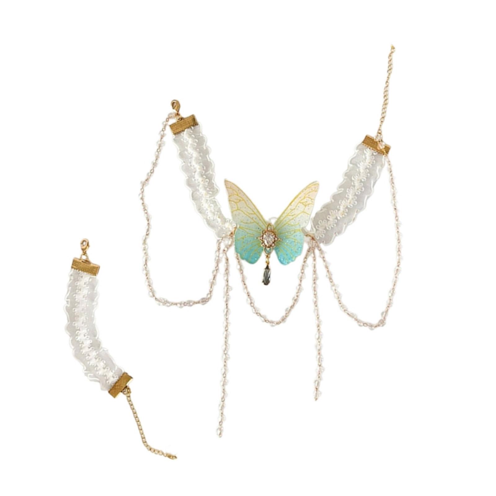 

Adjustable Lace Wing Thigh Harness for Stylish Party Outfits and Cosplay for Fairy Butterfly Fashion Enthusiasts белый