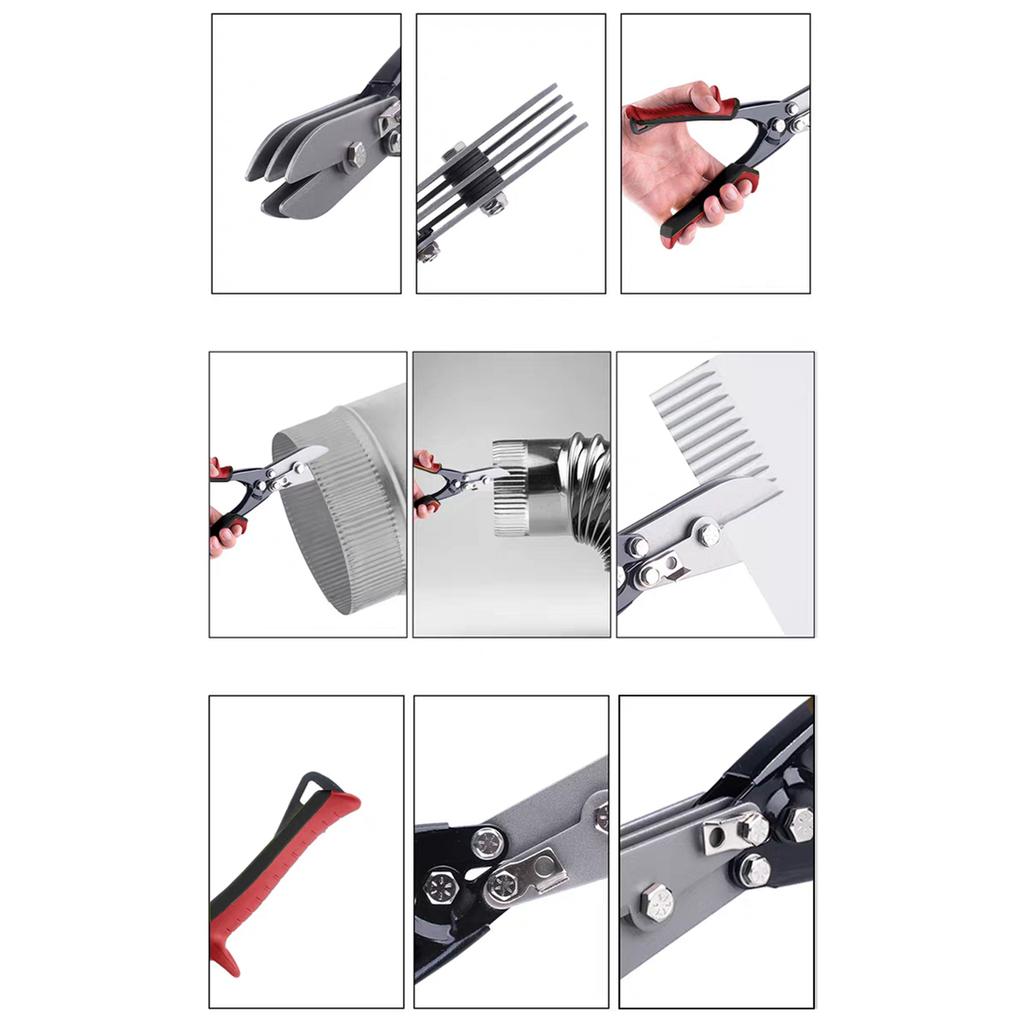 5 Klingen Blechfalzwerkzeug Stahl Ergonomischer Rutschfester Griff Für Dachrinnenrohrsysteme Sicheres Verriegelungsdesign
