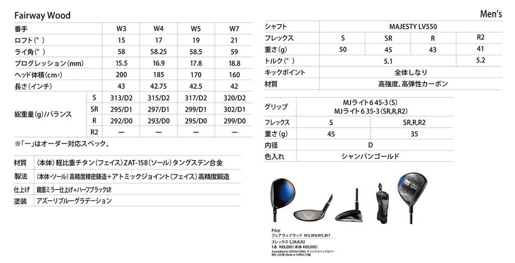 MAJESTY Royale Fairway Wood W5 23 MAJESTY Royale FAIRWAY WOOD MAJESTY LV550 42.5 Inches Flex: R