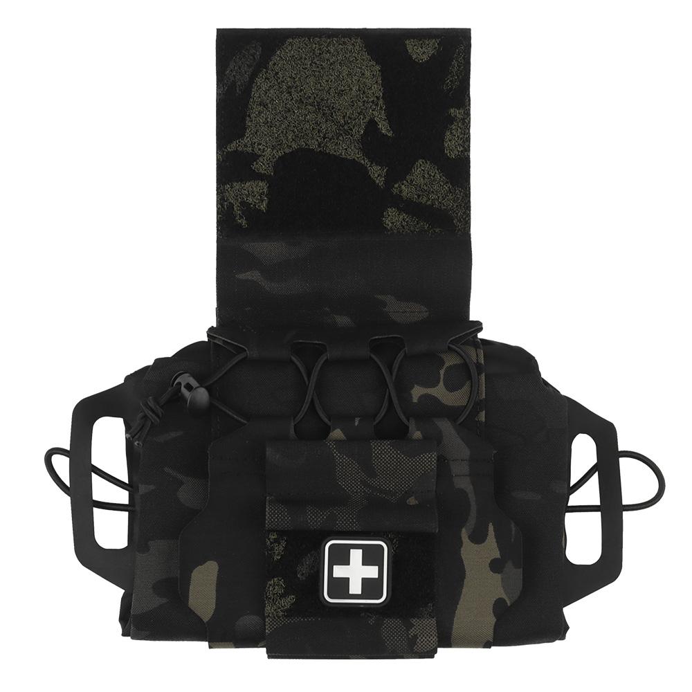 IFAK Pouch Supplies Bag Rapid Deployment First Aid Kit Molle Two-Pieces System Med Roll Carrier Attached to Belt Vest Panels