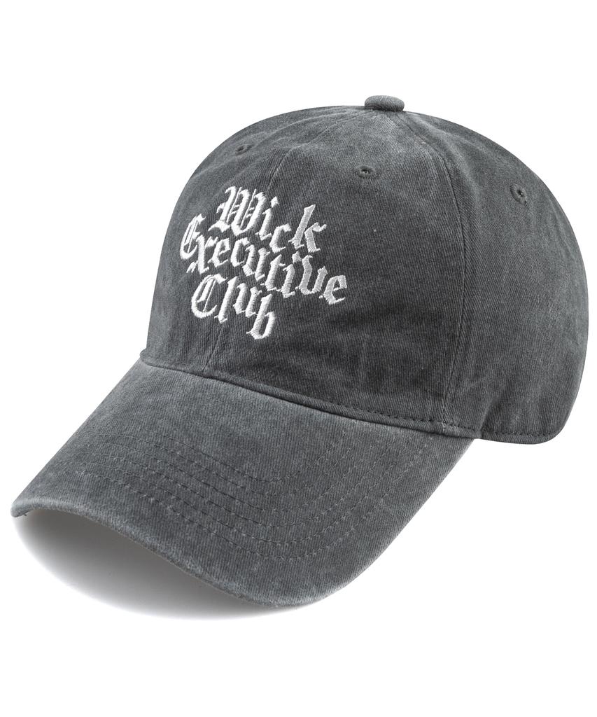 Wig Gothic Executive Club Stonewashed Ball Cap - Grey