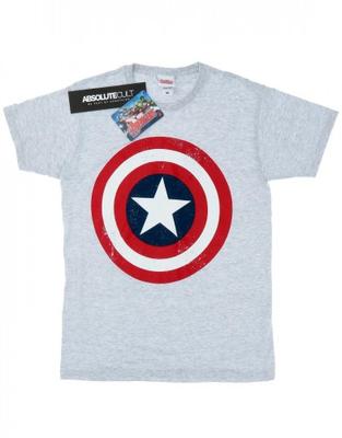 Mens Captain America Distressed Shield T-Shirt