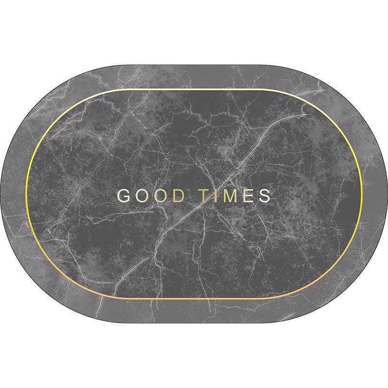 Diatom Mud Floor Mat Light Luxury Air Bathroom Anti-slip Mat Marble Absorbent Bathroom Floor Mat