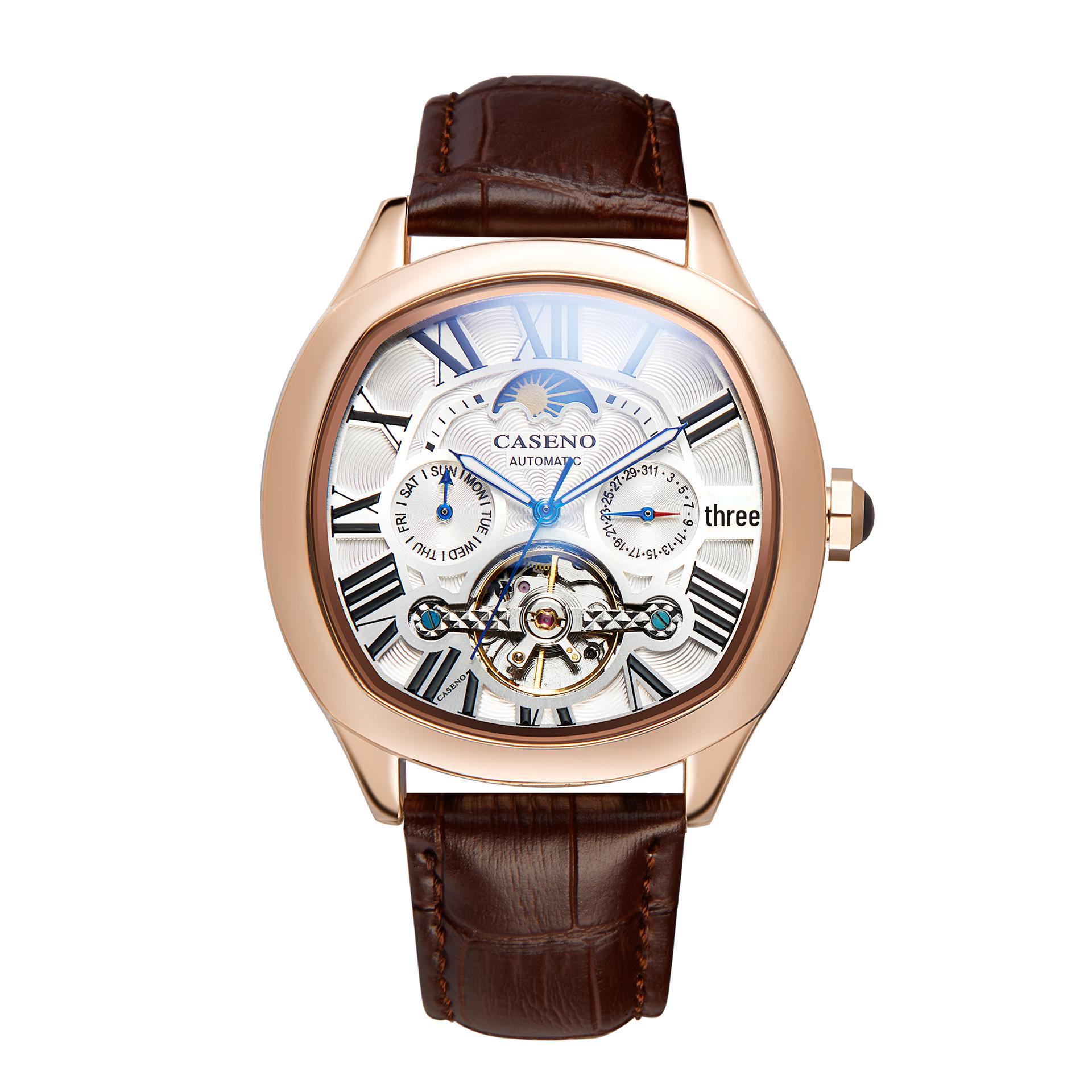 

Часы CASENO Star Tourbillon Automatic: Фаза Луны, месяц и дата, водонепроницаемость 100 м