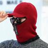 Autumn and Winter Warm Hat Outdoor Ear Wool Protection Hats Warm Thick Bicycle Knitted Capd Scarf Windproof Visors Zipper Cap