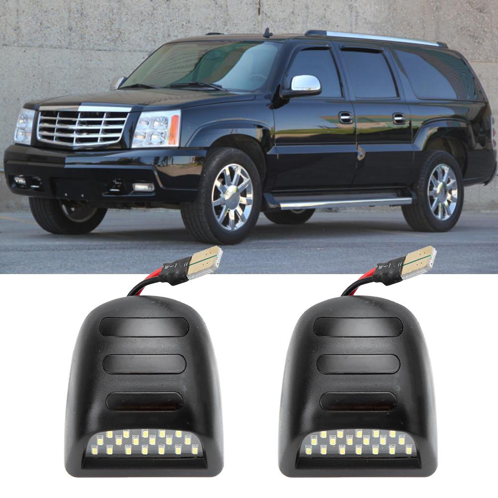 2Pcs LED License Number Plate Lamp Light Fit for Chevy Silverado 1500 1999 2013DC12V