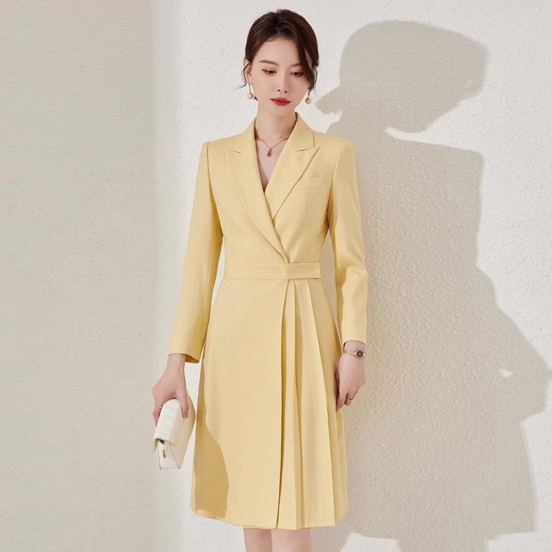 Aishangchen High-End Autumn Suit Dress for Women - Elegant On-Camera Host Style