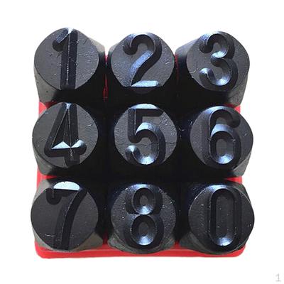 9st stalen ponsnummers 5/16'' 8mm nummer stempel metalen leer ambacht gereedschap 0-