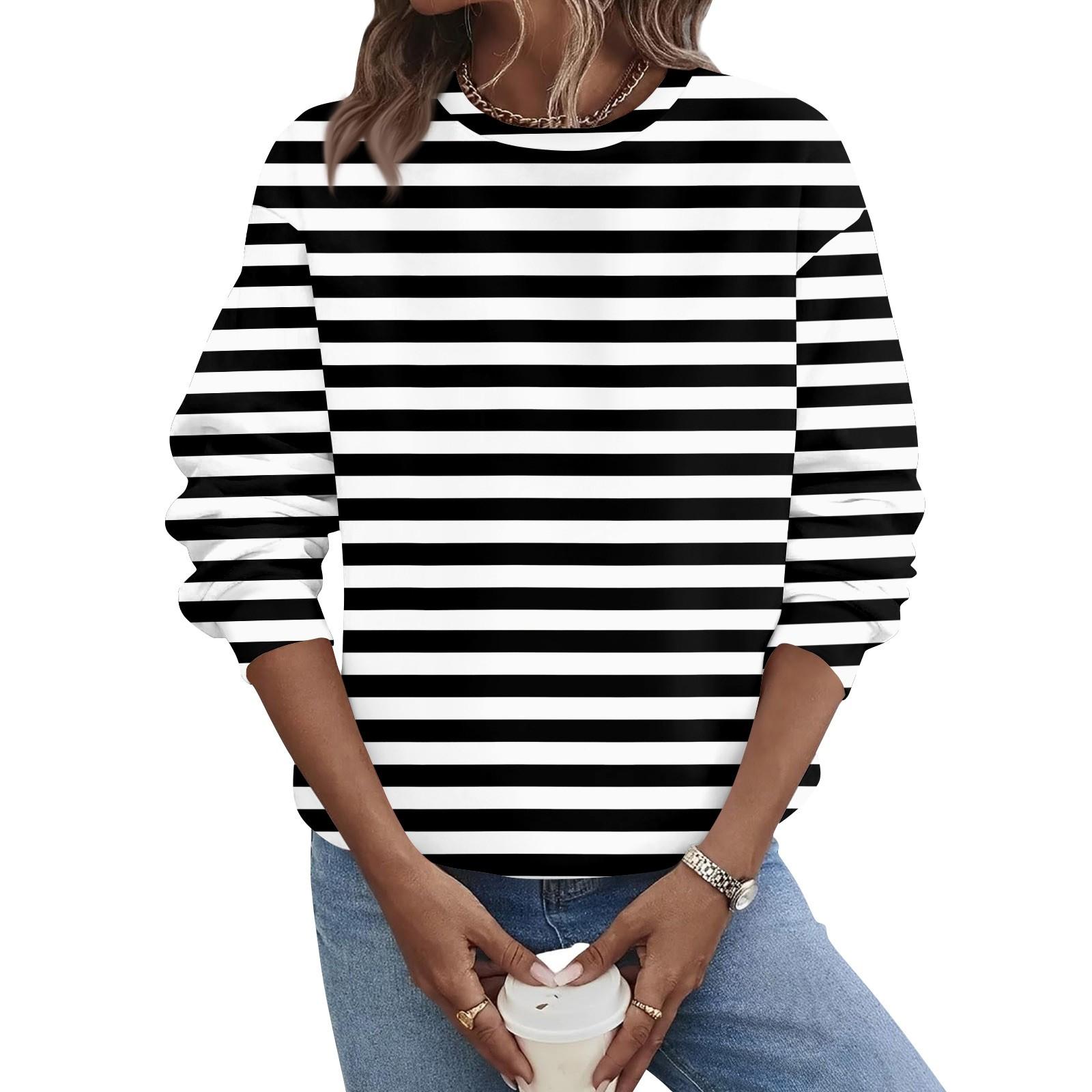 

Жіноча осінньо-зимова повсякденна толстовка з круглим вирізом і довгим рукавом XXL