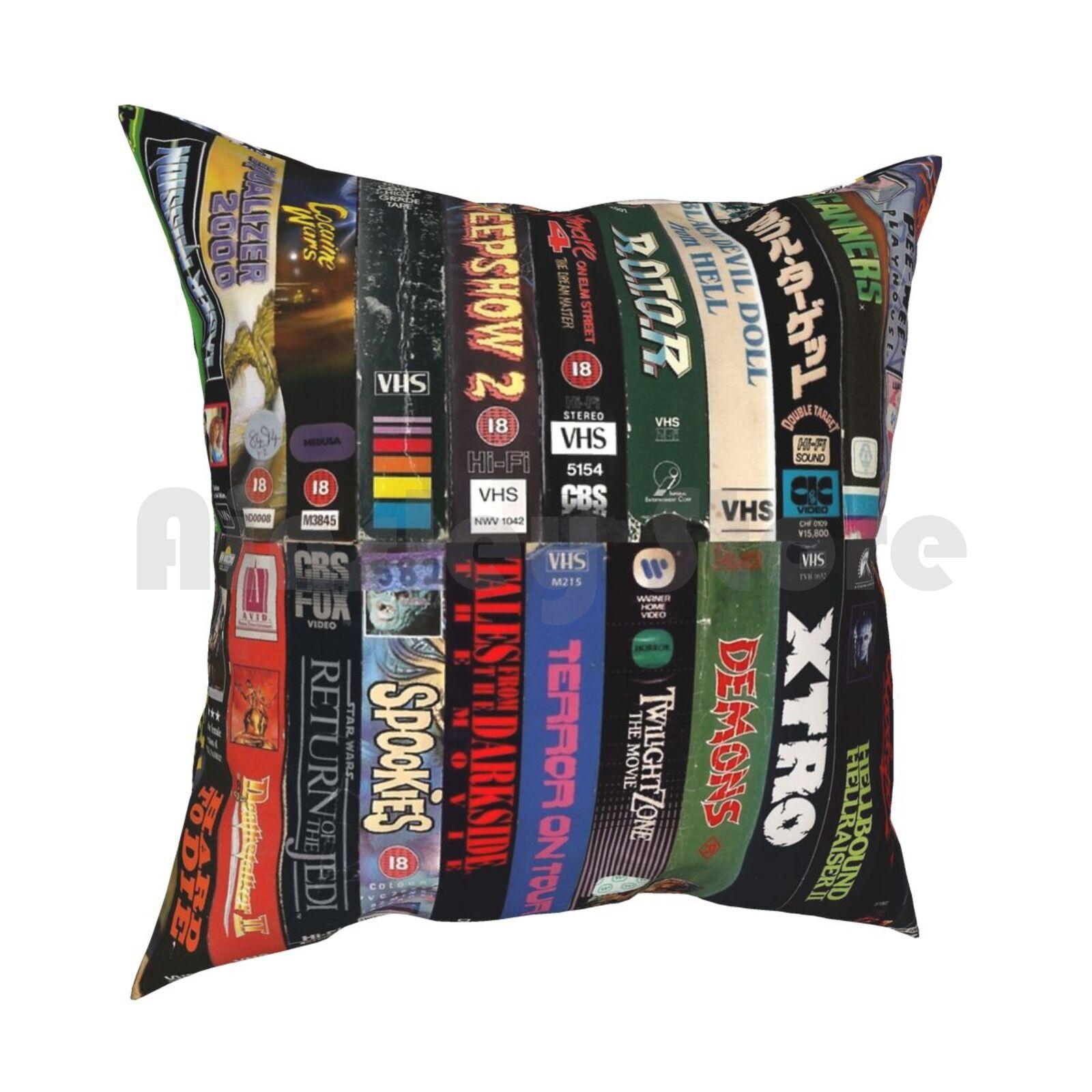 Наволочка Коллекция VHS с принтом для дома Мягкая Наволочка Сделай сам VHS Видеомагнитофон 80-е 90-е Ретро Фильмы Кино 30cmx30cm