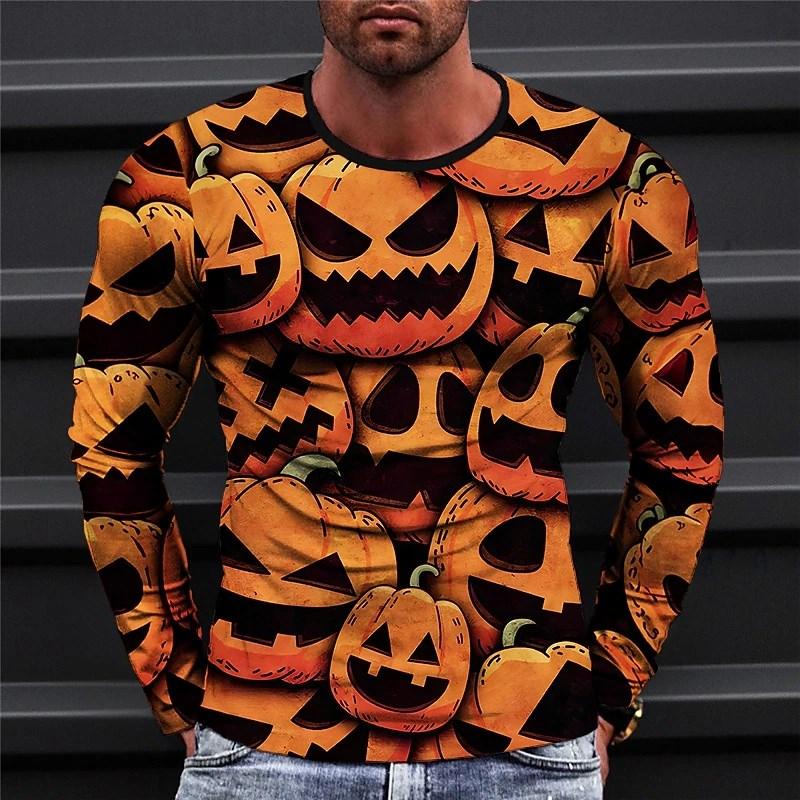 

Мужская футболка с принтом «Животное, волк» 3D, блузка с длинным рукавом на Хэллоуин, винтажная модная мужская одежда, осенний повседневный готический пуловер 5XL