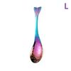 304 Stainless Steel Spoon Spoon Creative Fish-Shaped Cartoon Fish Spoon Dessert Spoon Rice Spoon Gold-Plated Stirring Spoons