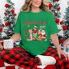 Maglietta casual da donna con stampa, scollo tondo, pullover, manica corta