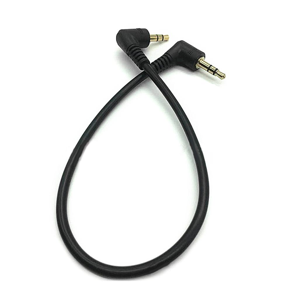 Gullbelagt 90 grader 3,5 mm hann rett vinkel til hann rettvinklet lyd stereo jack plugg bil hjelpekabel 3-polet