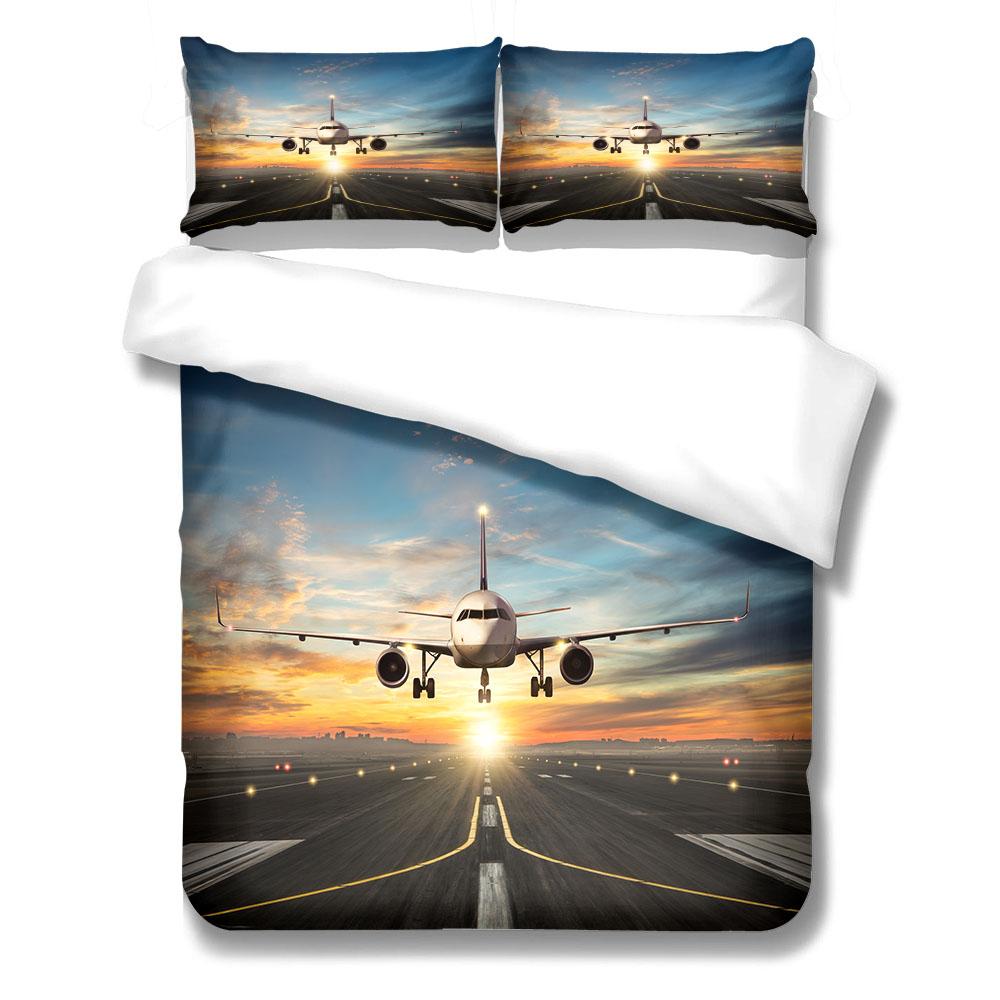 Blaze Fighter Jet Duvet Cover Set King Queen Double Full Twin Single Bed Linen Set