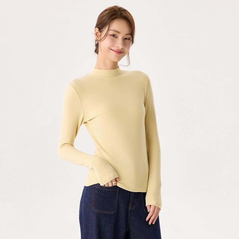 Womens Warm Half Turtleneck Thermal Base Layer Top Soft Stretch Long Sleeve Winter Tee