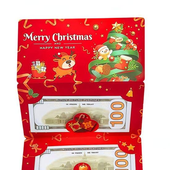 Vánoční obálky na peněžní dárky 6 přihrádek Držák na peníze a dárkové karty na hotovost DIY sváteční překvapení Peněžní obálka pro vánoční párty potřeby