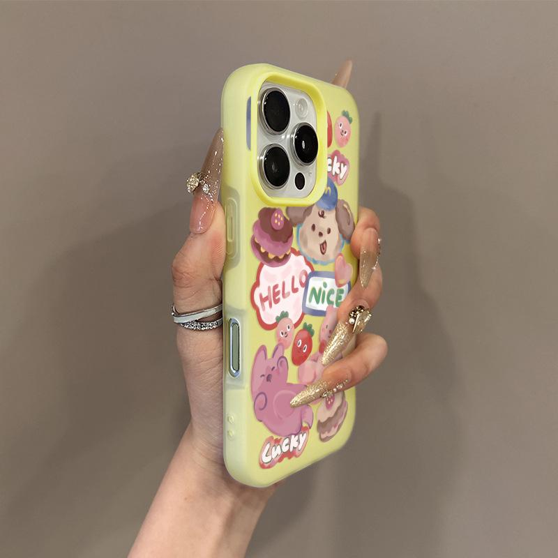 Cake Bear for Phone17promax for Apple 16pro Will Not Hit The Shell Mobile Phone Case 15 New Model 13 Pieces