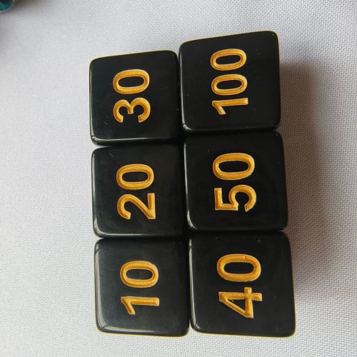 Set of 10 Damage Counters, 6-Sided Dice for Card Games, Dice Card Counters, Compatible with Multiplayer Games and Multiple Cards (10-Pack)