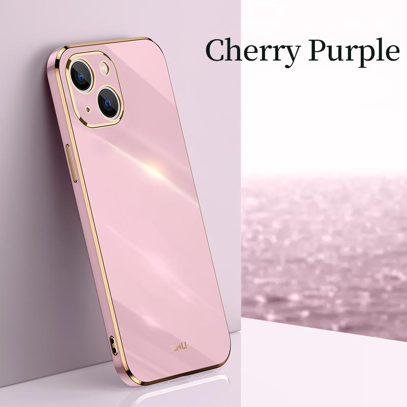 Gold Plating Camera Protection Phone Case For iPhone 13 12 11 Pro Max Mini X XR XS Max 8 7 6s 6 Plus SE Luxury Soft Silicone TPU Back Cover