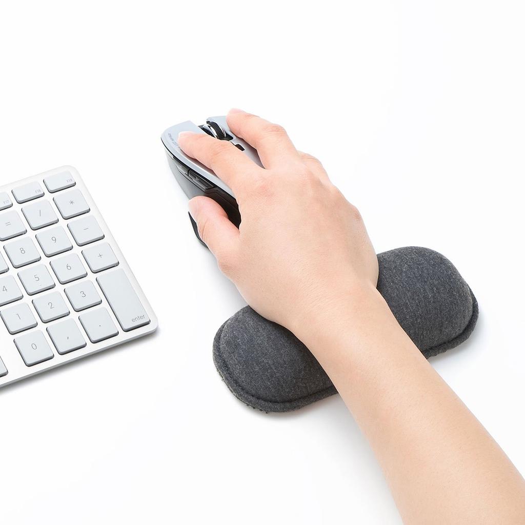 Sanwa Supply Cushion Wrist Rest, Small, TOK-ERG5DGY-S