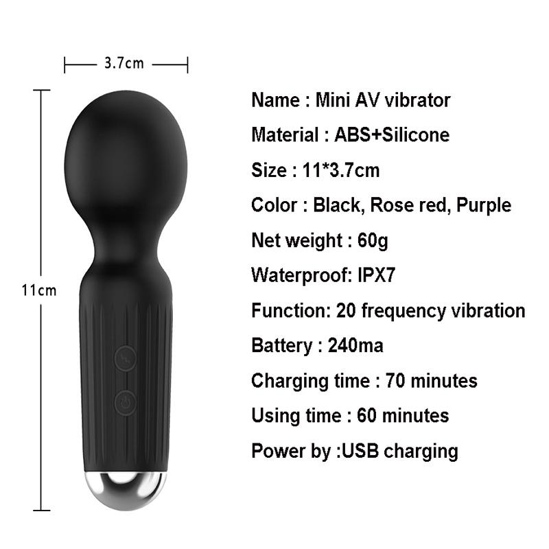 Mini AV Vibrator Leistungsstarke Fee Weibliche Persönliche Ganzkörper Massage Zauberstab Massager Elektrische